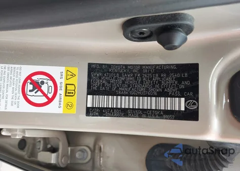 2017 Lexus Es 350 z USA, uszkodzony, nr VIN 58ABK1GG2HU076016